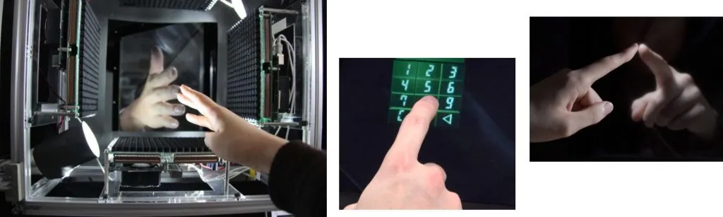 視触覚クローンと空中触覚タッチパネル