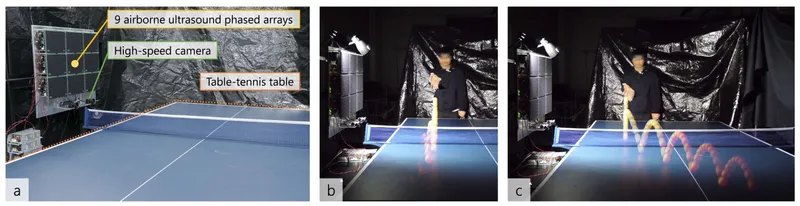 Hopping-Pong: 超音波による動的物体の軌道制御