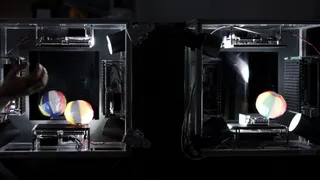 Collisions between real balloon and virtual balloon